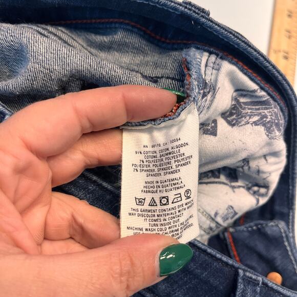 Anthropologie Pilcro and the Letterpress Blue Mid-Rise Flare Jeans Size 28 - Picture 5 of 8